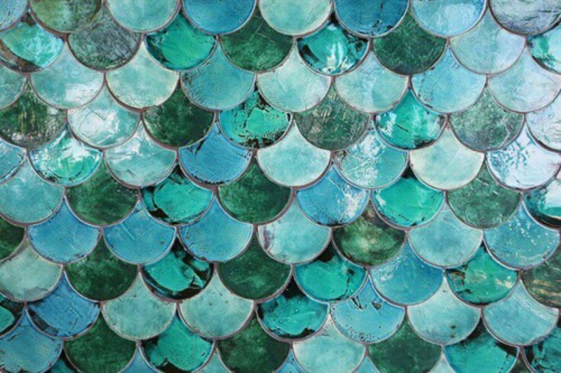 Плитка рыбья чешуя изумруд