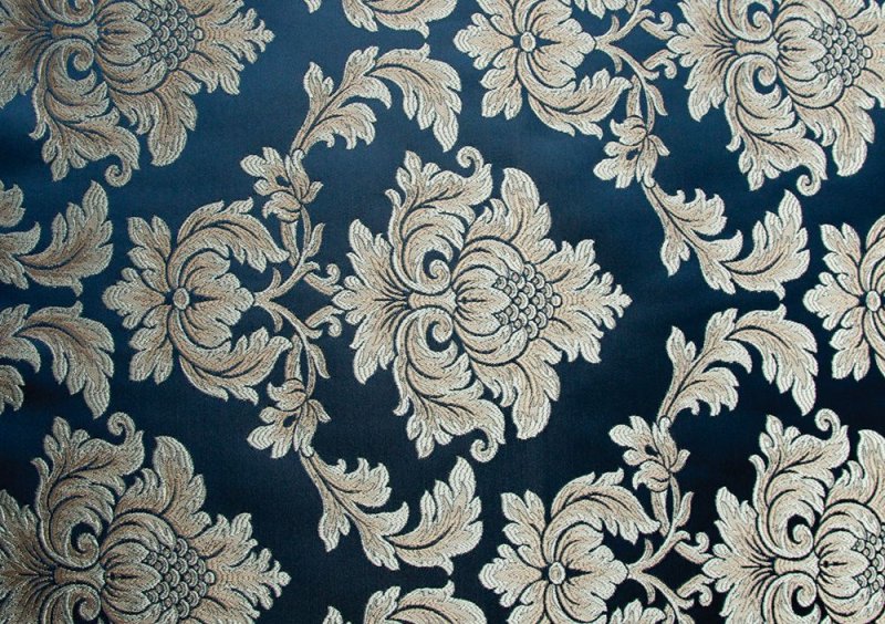 Ткань Angelique Monogramme bleu Luxe