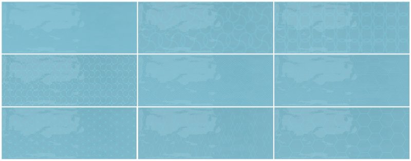 Голубая плитка фасадная