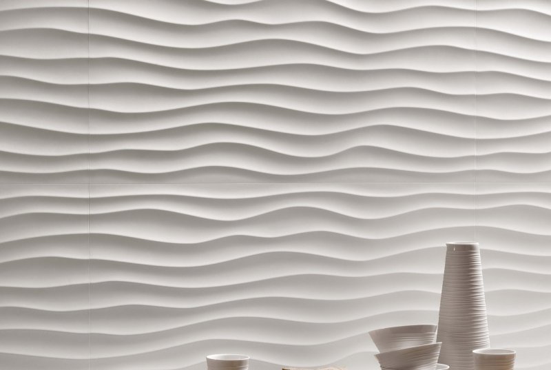 Atlas Concorde 3d Wall Design Dune White Matt