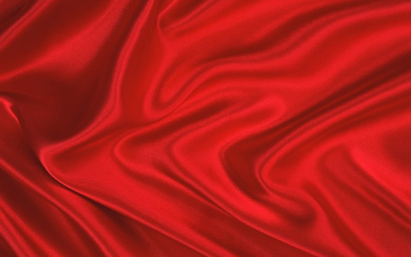 Красная ткань складки