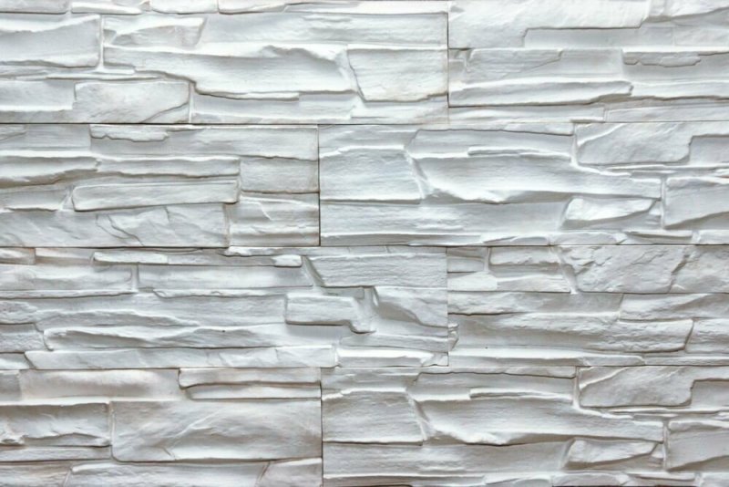 Гипсовый белый кирпич 20*5 сланец