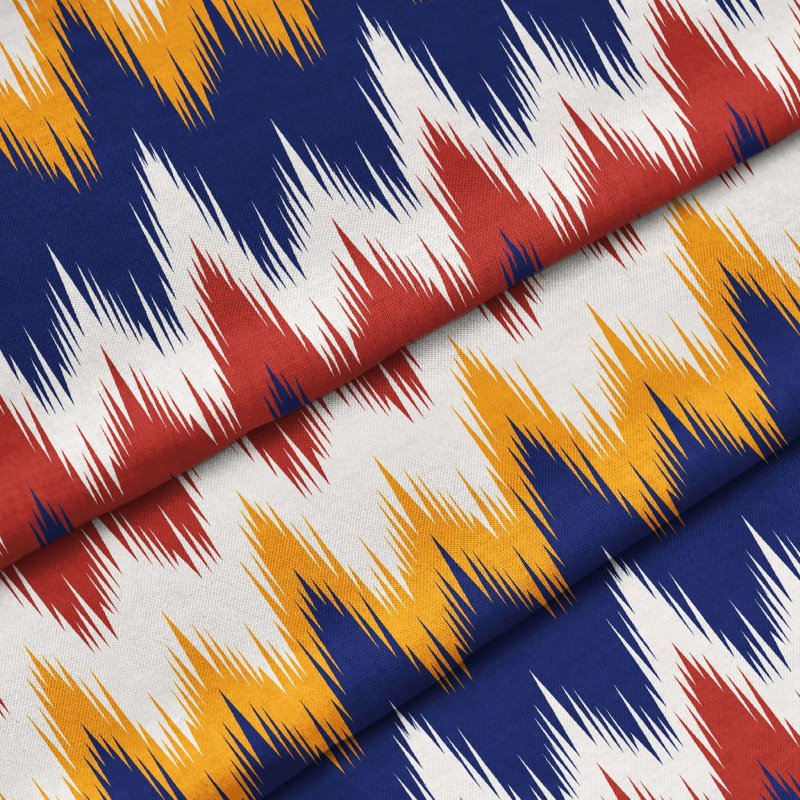 Принт ткани зигзагообразный