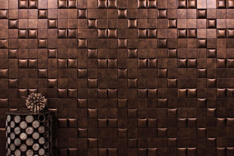 Плитка из кожи для стен