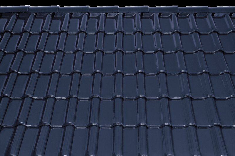Металлочерепица темно синяя