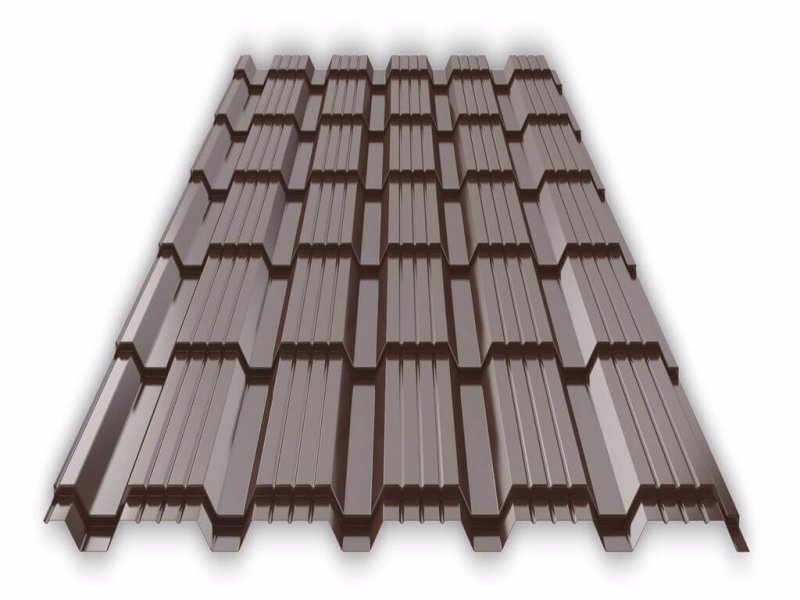 Металлочерепица Каскад 8017 шоколад