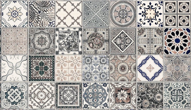 Плитка напольная пэчворк текстура