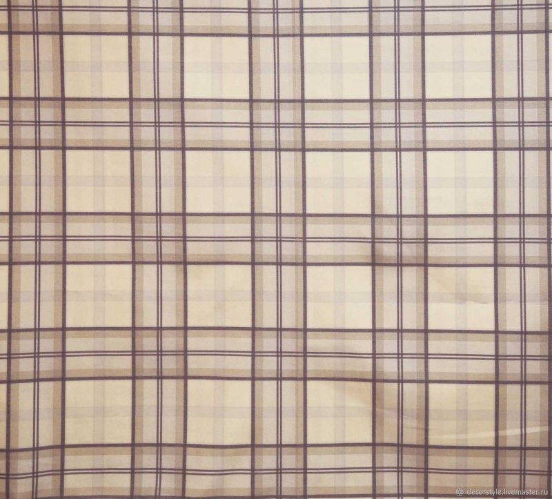 Ткань бежевая клетка