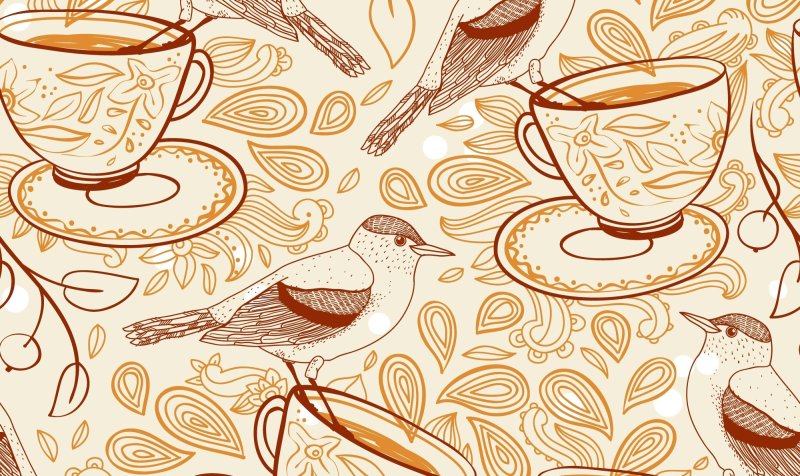 Коричневый фон с узорами