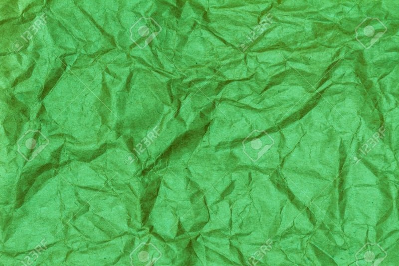 Мятая салатовая бумага
