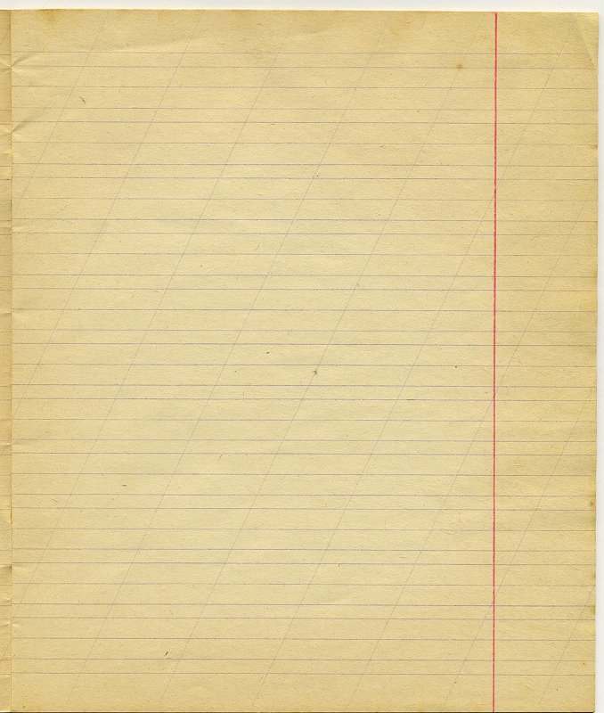 Листочек в линеечку старый