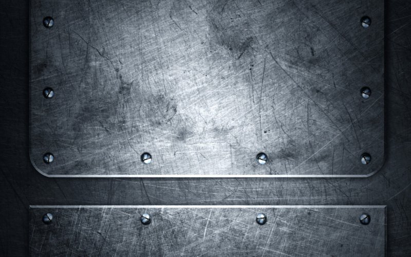 Лист металла с заклепками