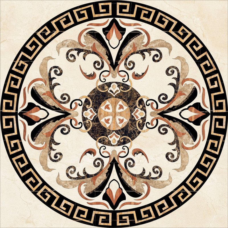 Панно Valentino scuro Roseton 120x120