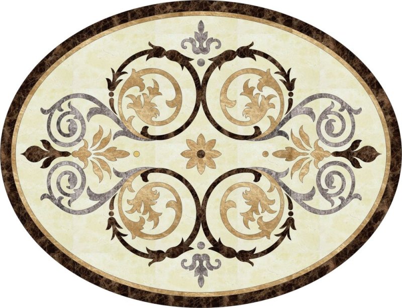 Круглое панно из мрамора