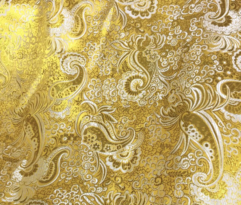 Парча жаккард Золотая