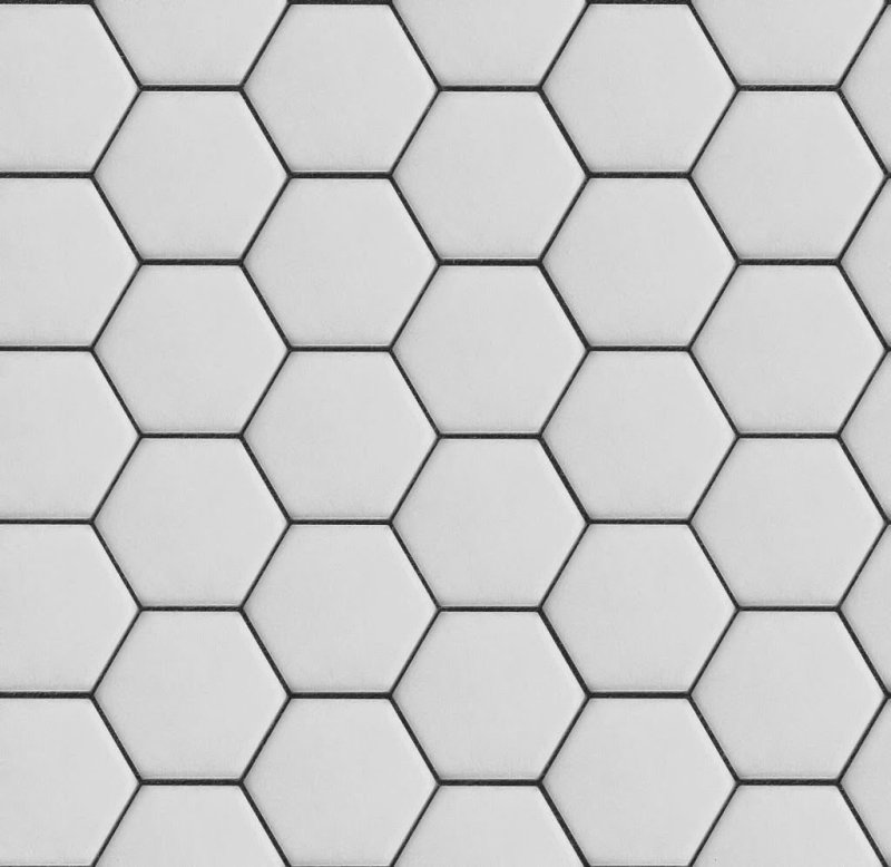 Мозаика Гексагон белая