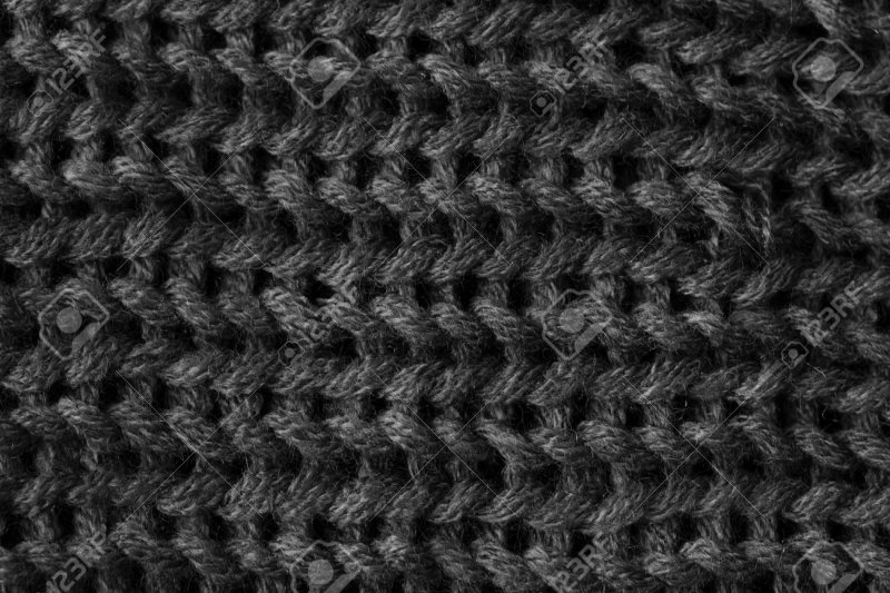 Вязаное полотно черное