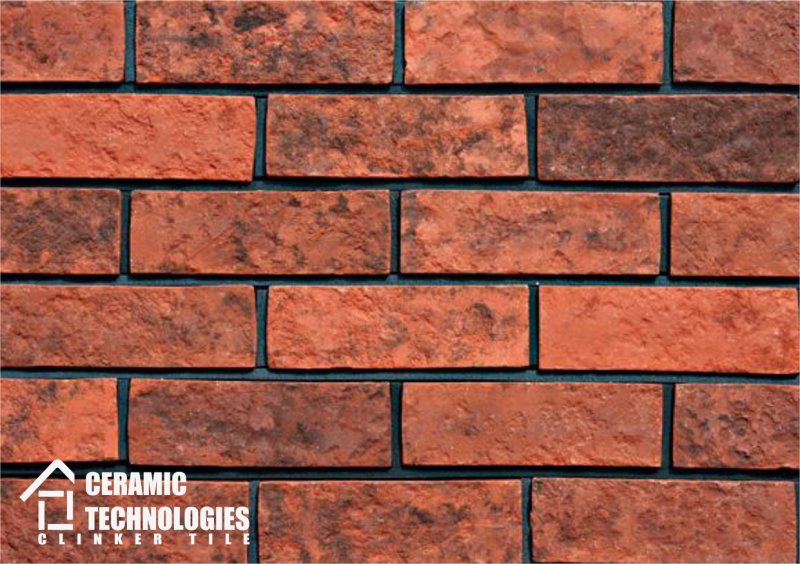 Клинкерная кирпич цвет терракота RAL 2001