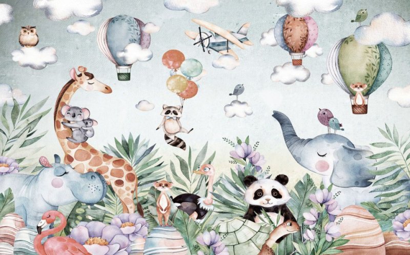 Фрески в детскую джунгли