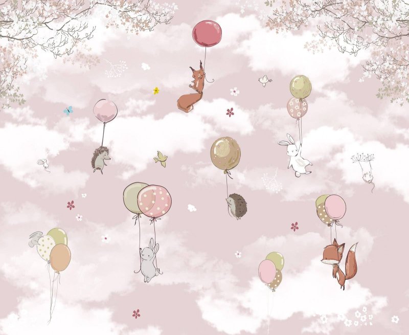 Фотообои с воздушными шарами