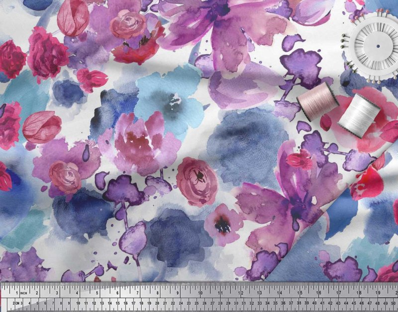 Ткань с акварельным принтом