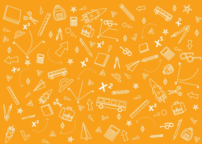 Паттерн школьные принадлежности