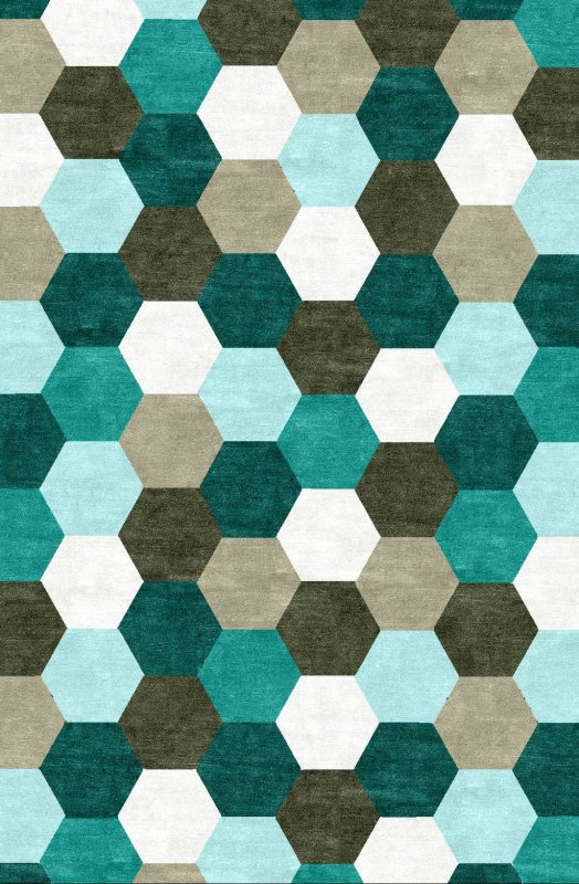 Плитка Hexagon сине зеленая