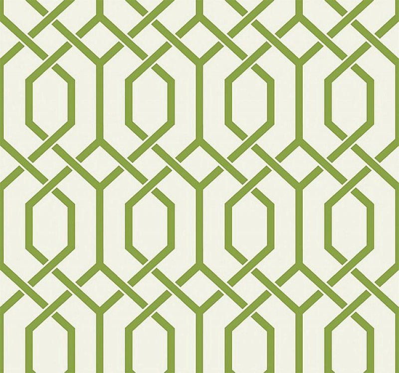 Зеленая ткань с орнаментом