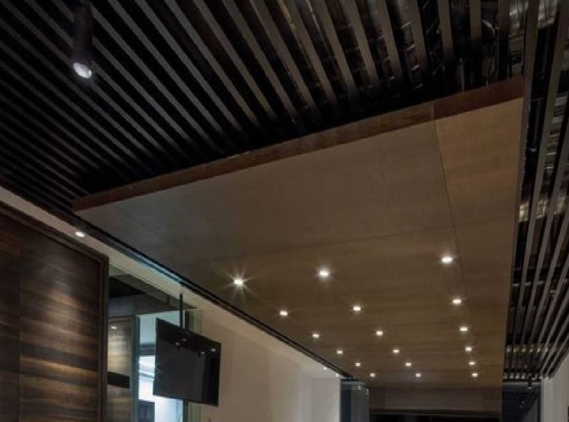 Кубообразный реечный потолок бард