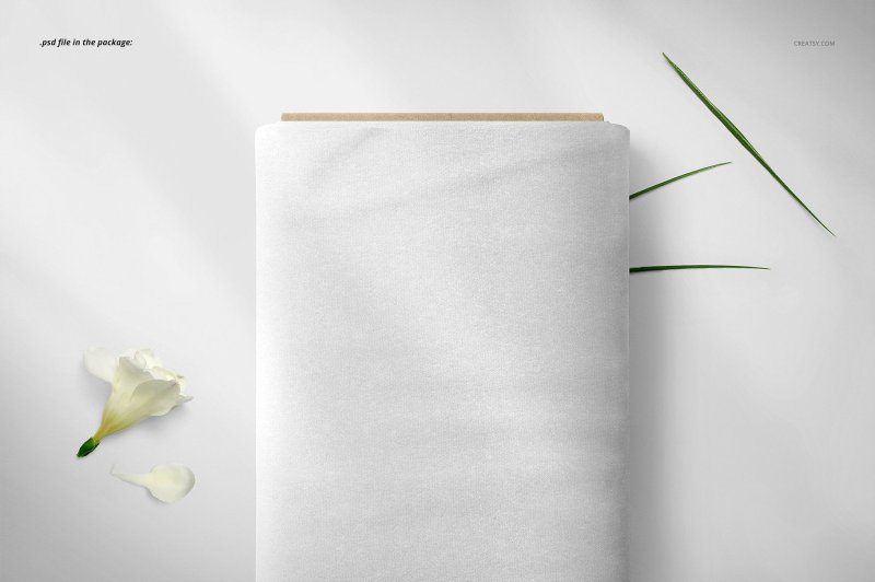 Белая ткань мокап