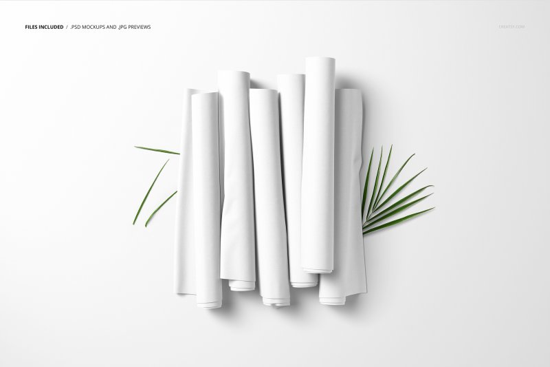 Рулон белой ткани