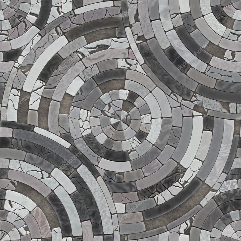 Мозайка мощение покругу