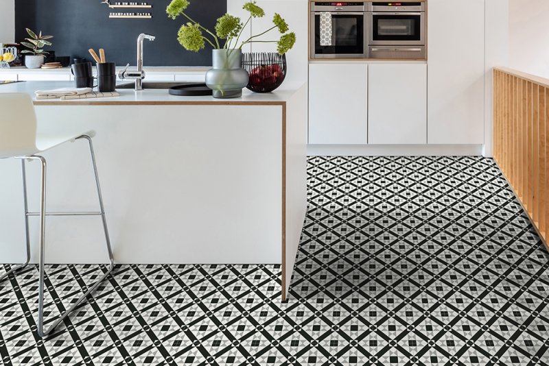 Линолеум имитирующий керамическую плитку