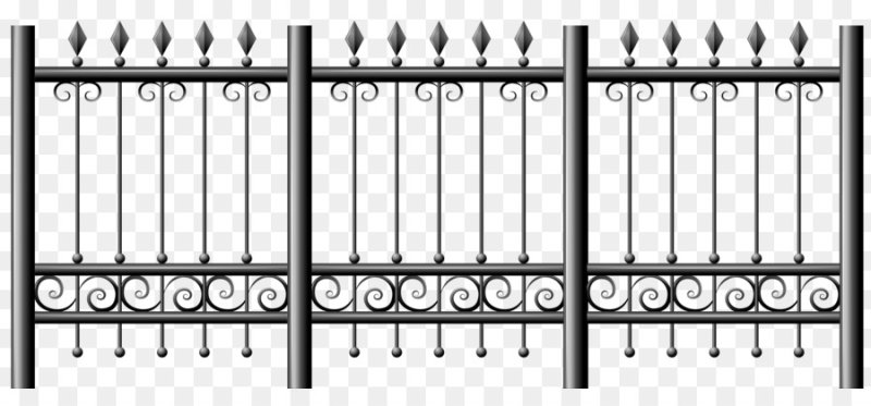 Решетка ограждения металлическая ОС-т15-00, высота 1,6 м