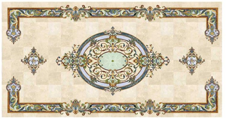 Мраморные полы Waterjet