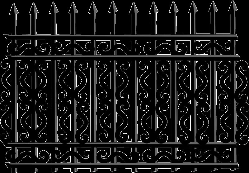 Решетка ограждения металлическая ОС-т15-00, высота 1,6 м