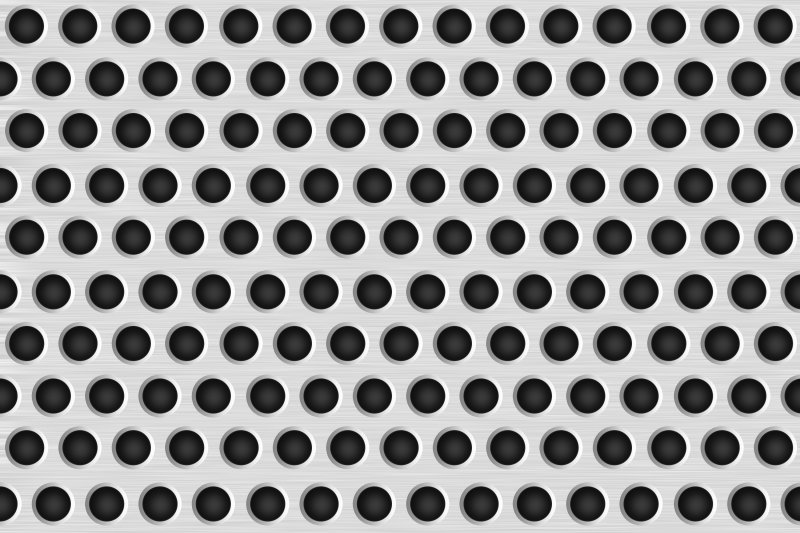 Перфорированный лист с круглыми отверстиями