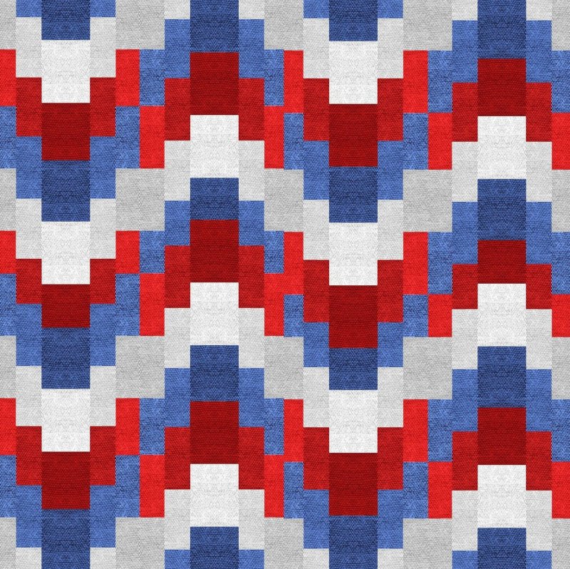 Орнамент белосинекрасеый