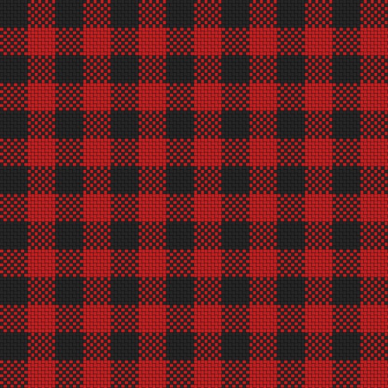 Ткань красная в черную клетку