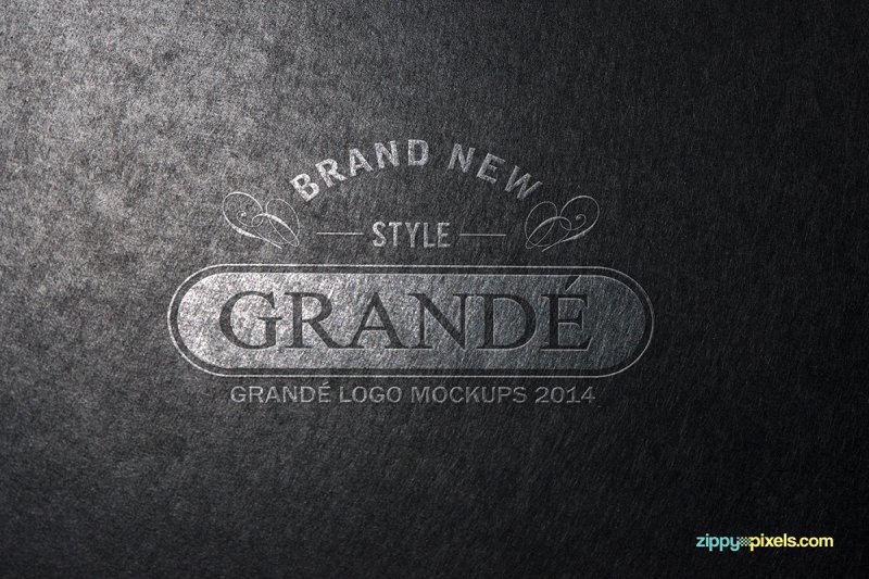 Мокап гравировка на металле