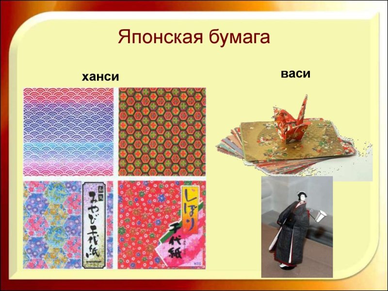 Традиционная японская бумага