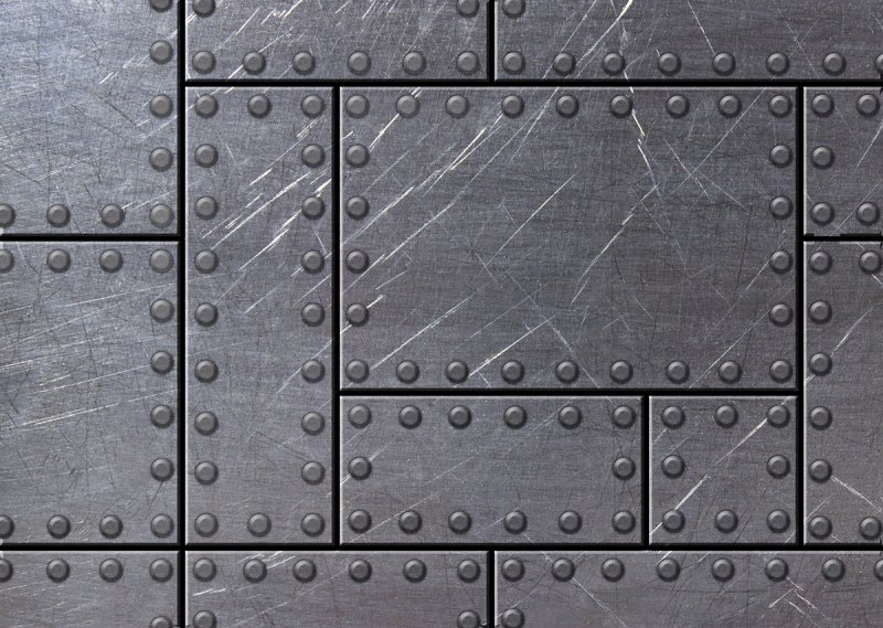 Железный лист с заклепками