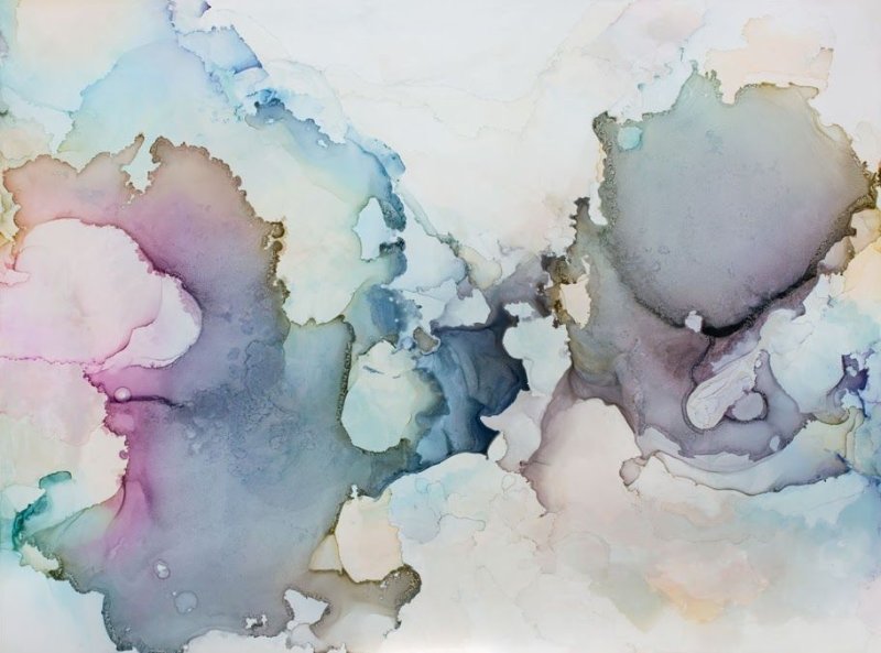 Акварель разводы