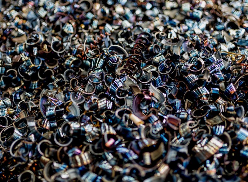 Текстура стружки металла