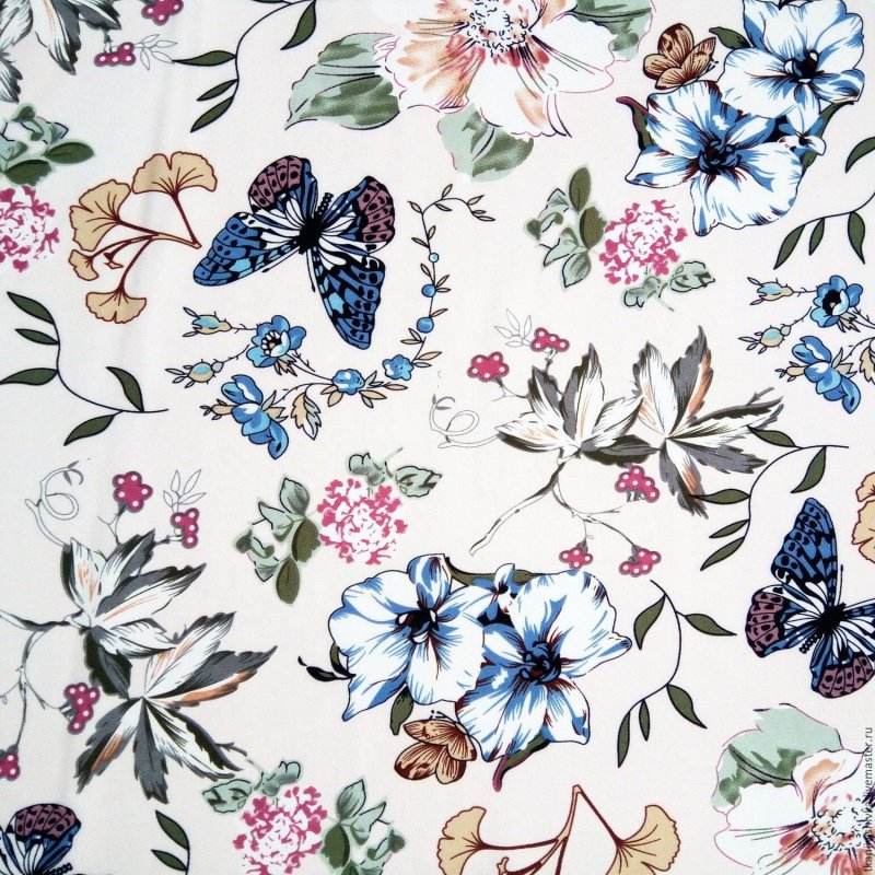 Цветочный рисунок на ткани