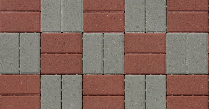 Тротуарная плитка 200х100х60мм брусчатка комбинация укладки