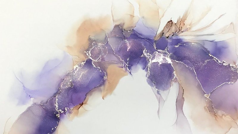 Акварель разводы