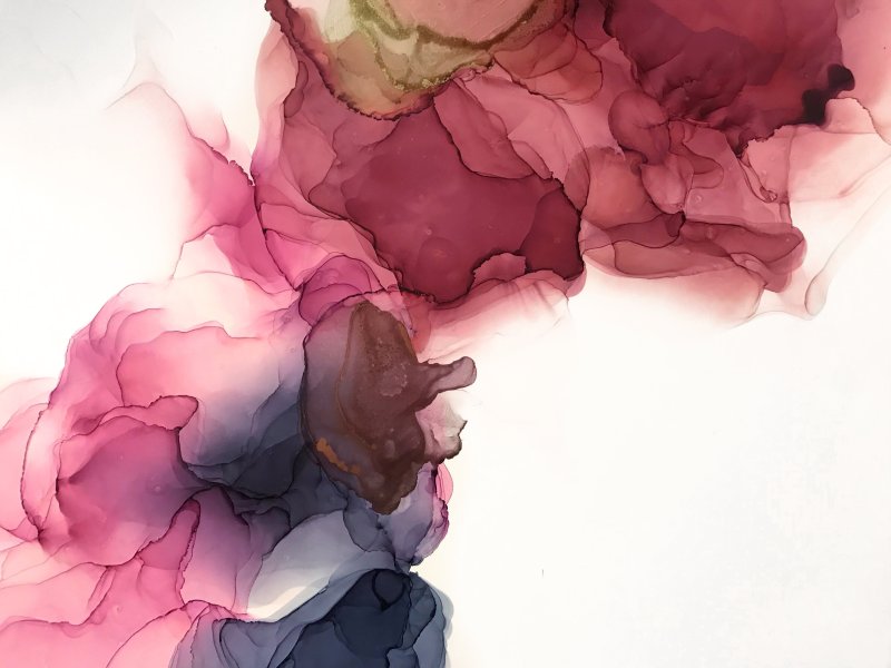 Розовые разводы