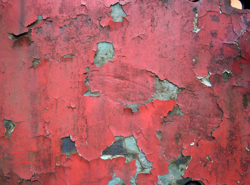 Облезлая краска на металле