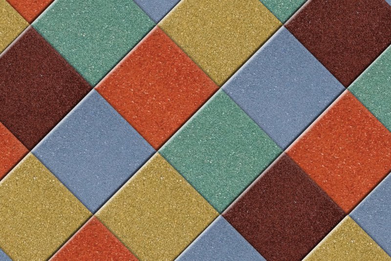 Плитка резиновая 500х500 разноцветная комбинации